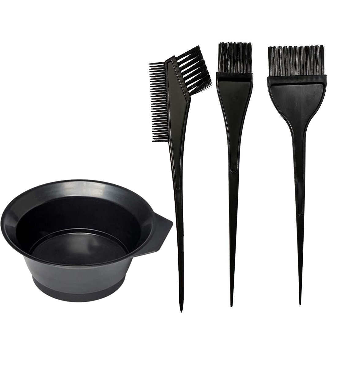 Home Barber - 4個入り ホームサロン用ヘアカラーブラシセット ヘアカラークリームボウル カラーリングブラシ コームキット ヘアティントアプリケーター