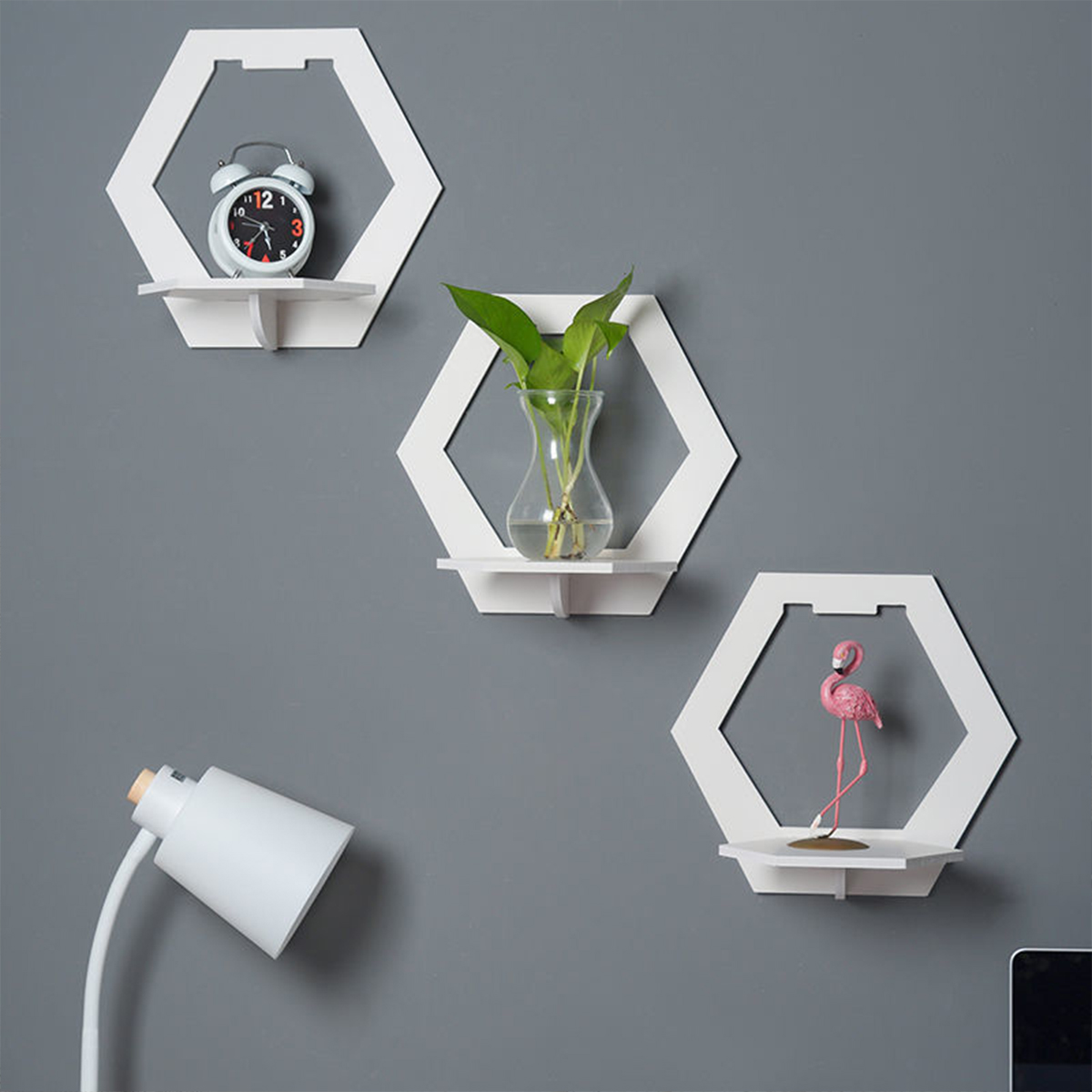 Home Bar Shelf - 壁の棚のセット,3個,パンチ,ベッドサイドテーブル,フラワースタンド,壁に取り付けられたポットホルダー,テレビの装飾