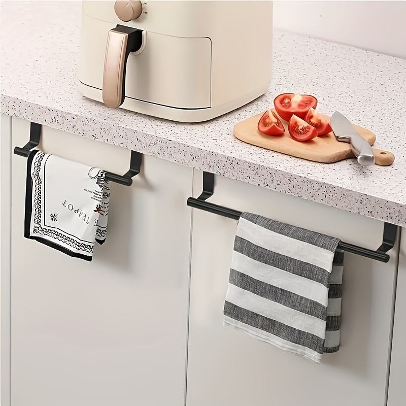 Home Bar And Kitchen - モダンなステンレス製キッチンタオルフック 壁掛け式 ドリル不要 工具不要 簡単設置 家庭用必需品
