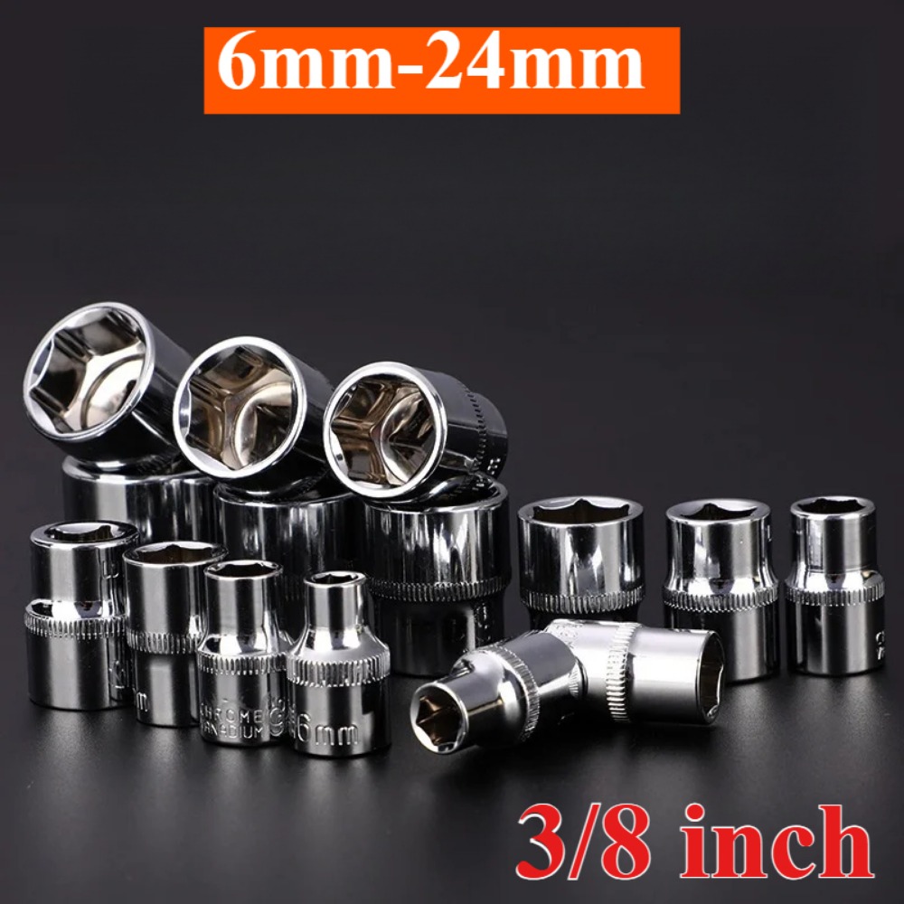 Home Bar Supplies - 3/8 ショートソケット 6-24 ミリメートル外部六角ソケットホーム/仕事メンテナンスハンドツール車の修理ツール