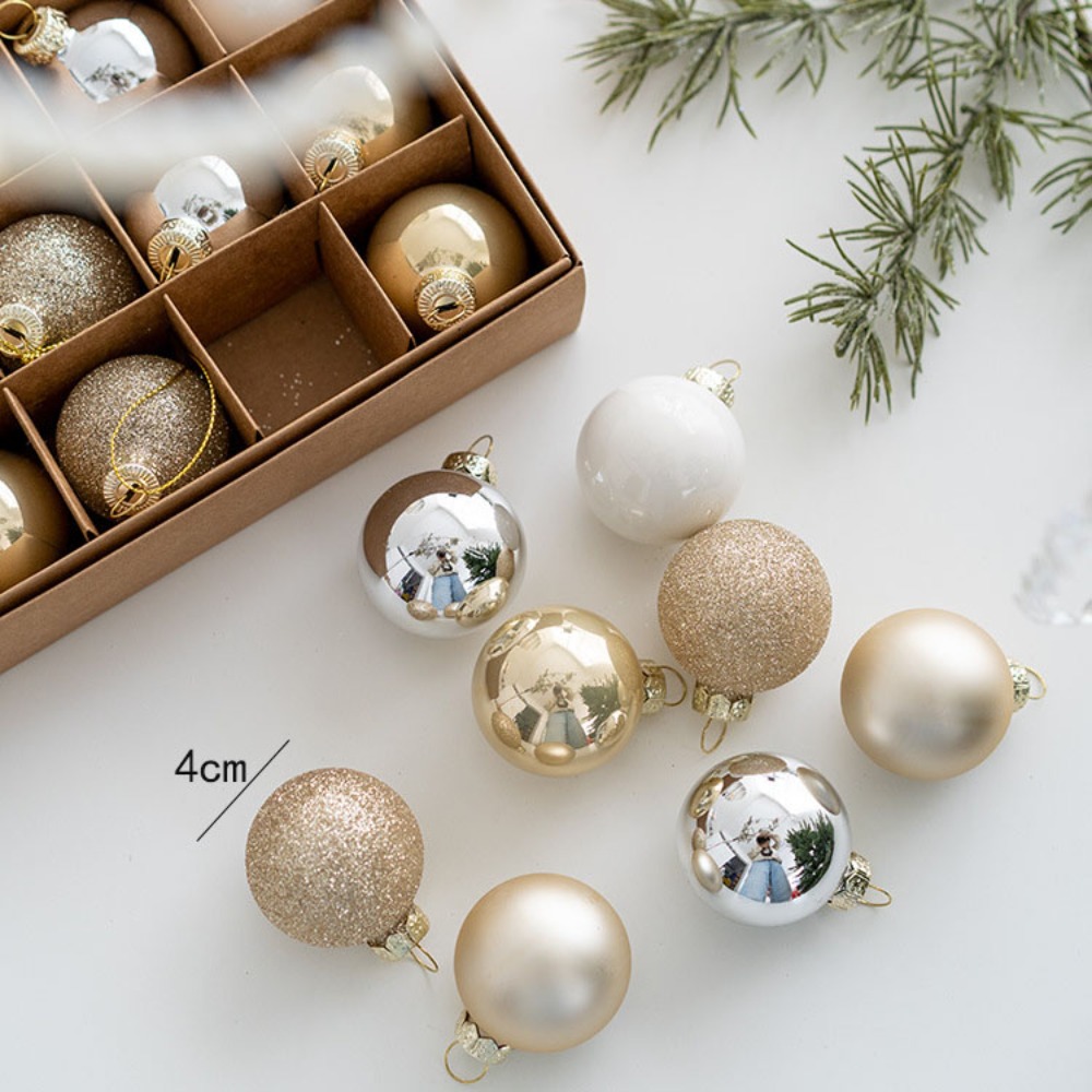 Highball Glass Set - 25個入り 高品質ガラス製クリスマスボールセット ピンク レッド ゴールド 吊り下げ式クリスマスオーナメントボール