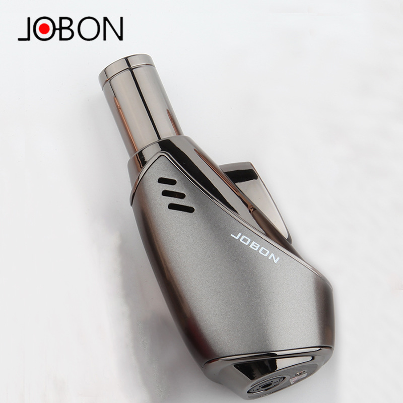 Smoking Gun Kit - Jobonウィンドプルーフブルーフレームライターブタンクリエイティブな個性ダイレクトシガースプレーガンライター男性の絶妙なギフトセット