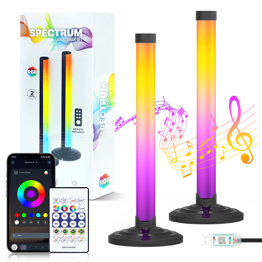 Home Bar And Theater - 5VスマートLEDコーナーフロアランプRGB音楽同期Bluetoothアプリリモコンタイマー付きホームシアターTVバックライト用ホーム照明