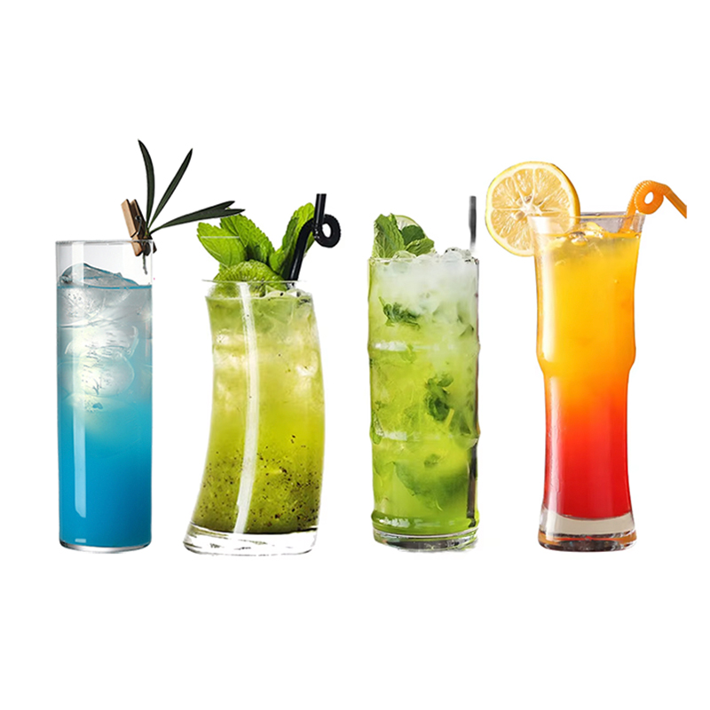 Highball Glass Set - 鉛フリークリエイティブガラスクリスタルハイボールグラスバーウェアコリンスタンブラーグラス、水、ジュース、ビール、カクテル用