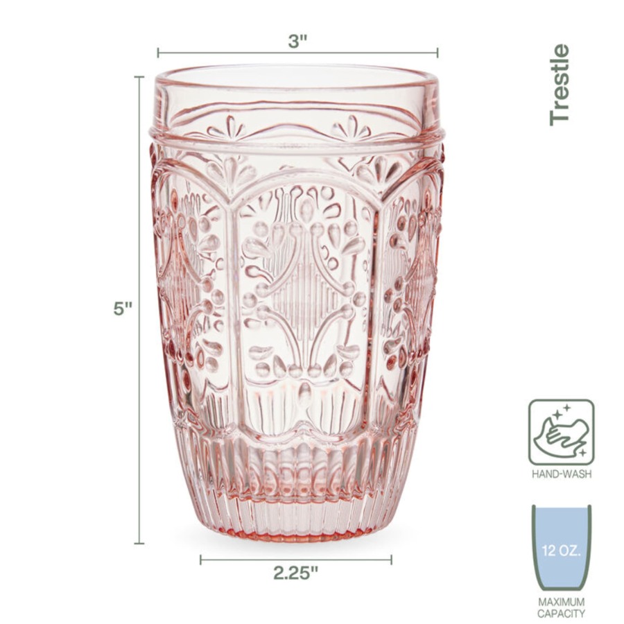 トレッスル 12オンス ブラッシュ ハイボールグラス 4個セ - Highball Glass Set のレビューと価格