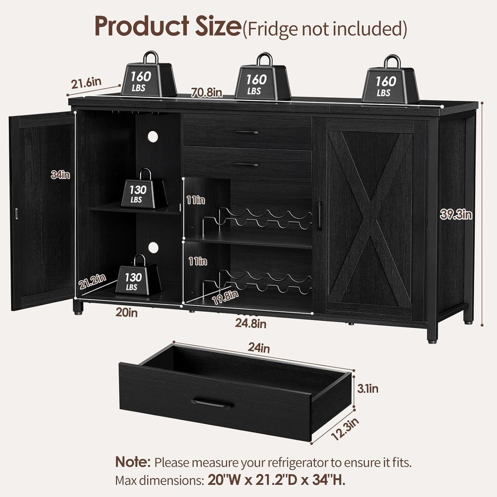 大型コービーバーキャビネット、2つのリッジスペース付き、長さ - Home Bar And Cabinet のレビューと価格