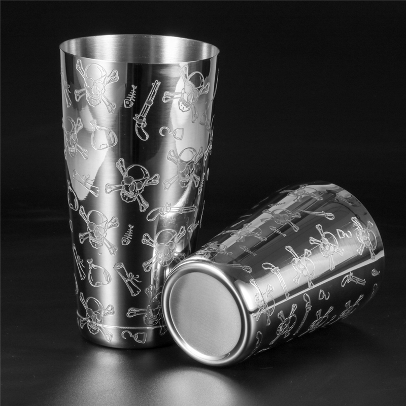 500ml/800ml スカル彫刻 ステンレス製 カクテル  - Boston Shaker Set のレビューと価格