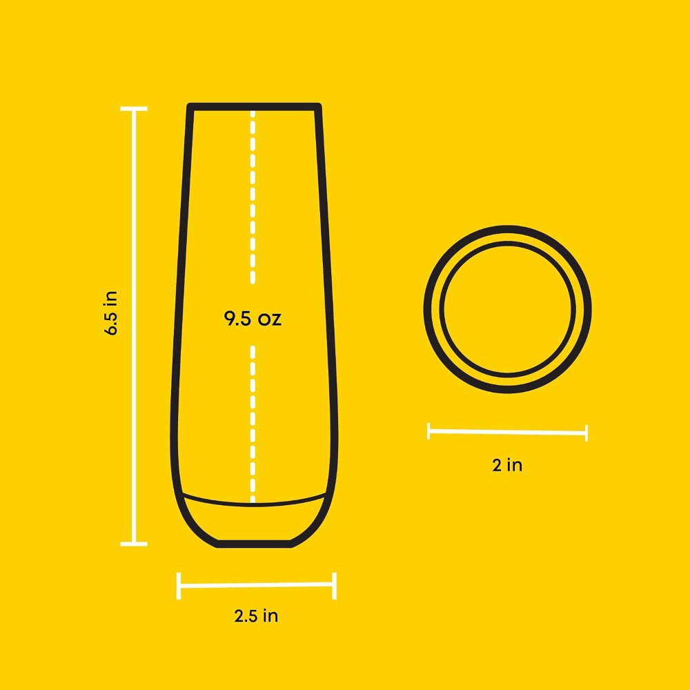 ステムレスシャンパンフルート8個セット、9.5オンスクリスタ - Highball Glass Set のレビューと価格