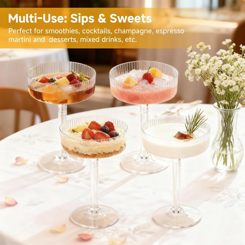 透明なプラスチック製のマティーニデザートカップ 10 個 乾 - Home Bar Supplies のレビューと価格