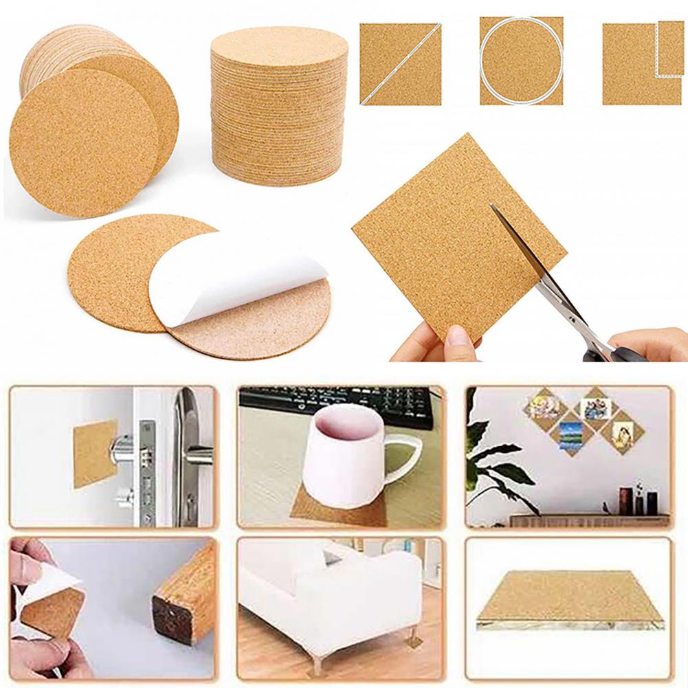 10 個コルクコースター正方形コルクマット自己ステッカー D - Home Bar Supplies のレビューと価格