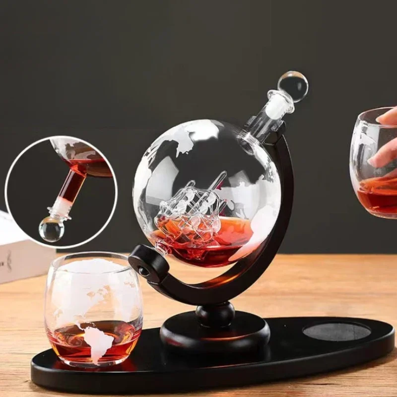 グローブ型ウイスキーデキャンタセット、鉛フリークリスタルガラ - Decanter Globe Set のレビューと価格