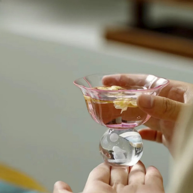 95ml ブティッククリスタルガラスフラワーティーカップ 月 - Highball Glass Set のレビューと価格