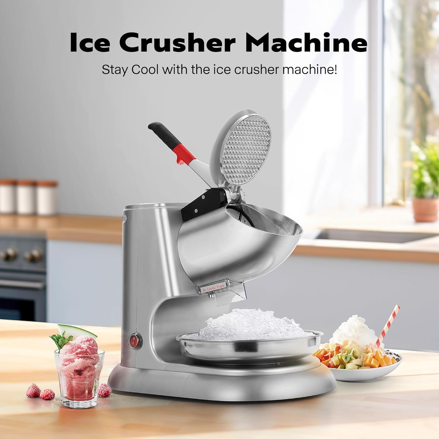 11インチ高さのデュアルブレード製氷機、300W 2000  - Ice Pick Pick のレビューと価格