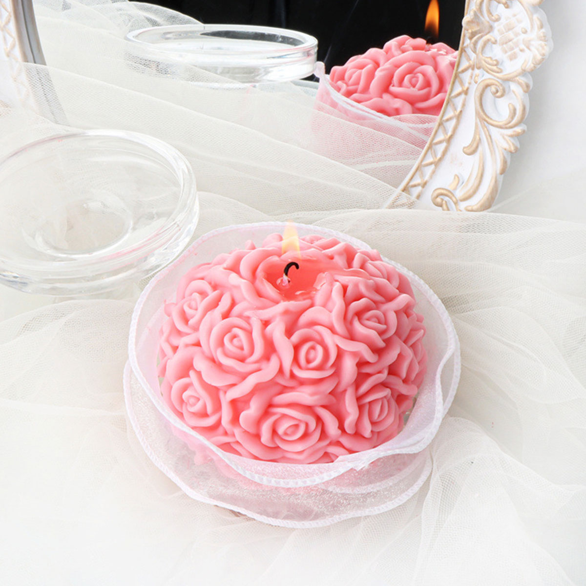 バラと花の形をしたシリコンモールド,マルチサイズ,サマーアイ - Ice Mold Sphere のレビューと価格
