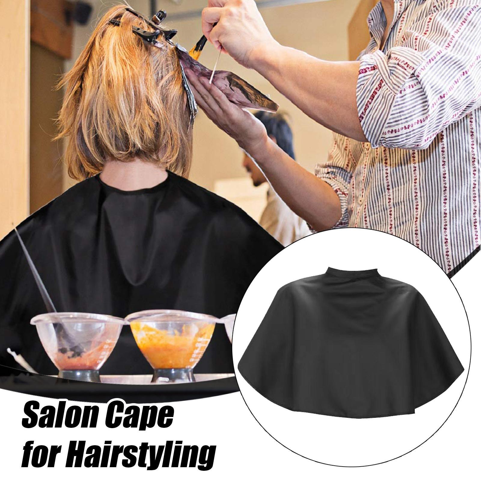 黒の短い正方形防水ヘアカットケープ、プロ仕様、再利用可能、軽 - Home Barber のレビューと価格
