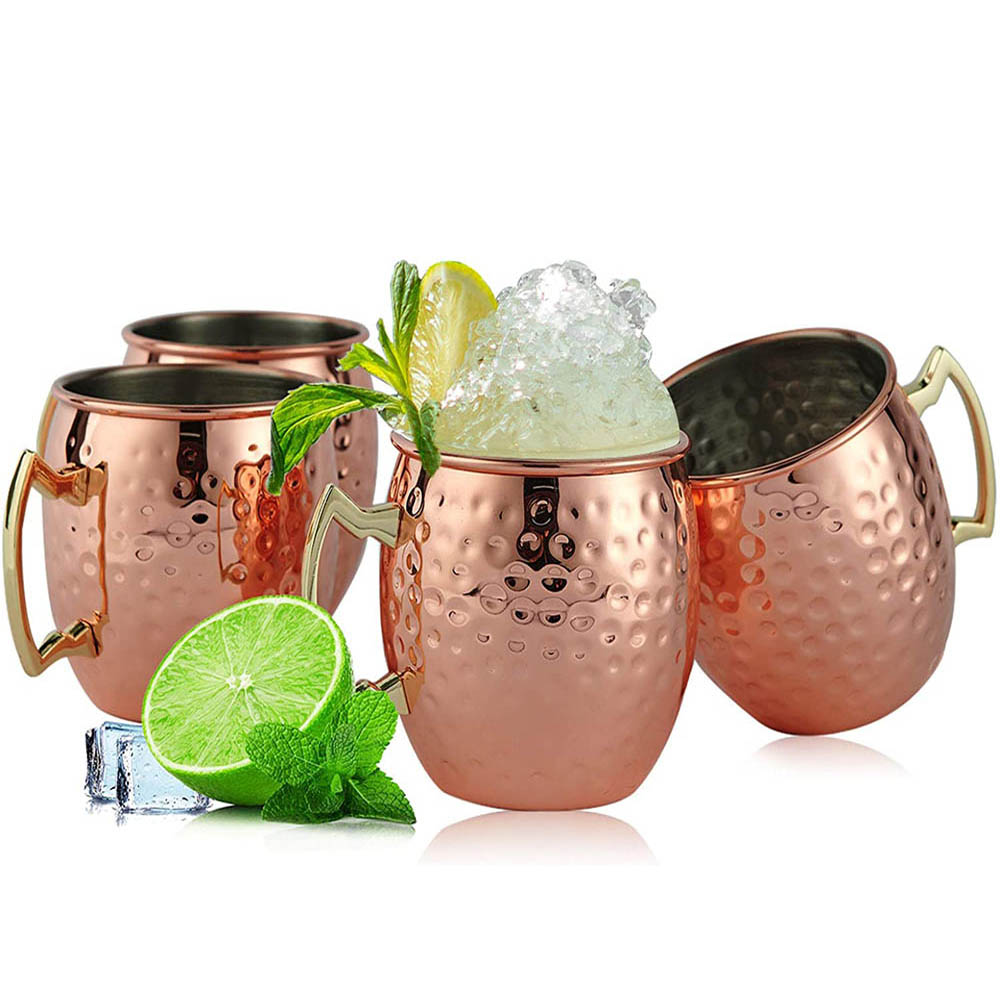 銅メッキのマグカップ,18オンス,100% 手作り,2個,カ - Mule Copper Mug のレビューと価格