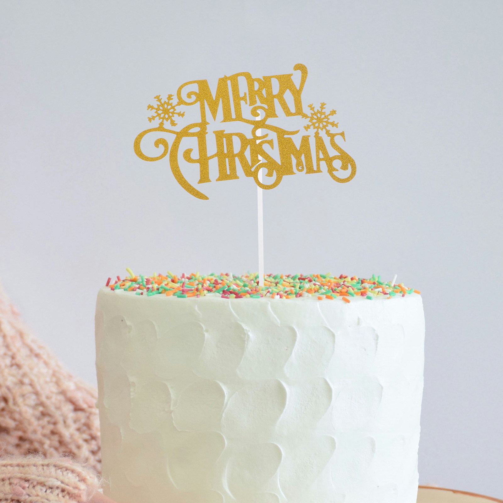12個入りペーパーケーキピック クリスマス雪文字デザイン デ - Ice Pick Pick のレビューと価格