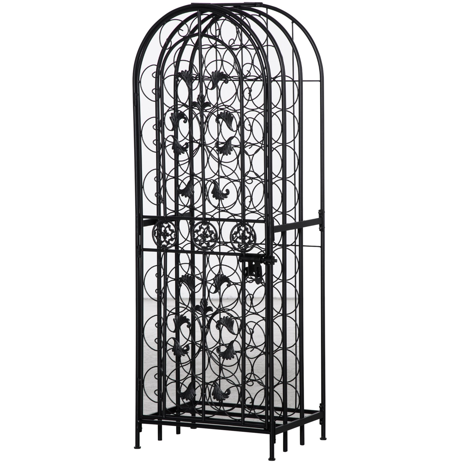 自立式ワインラック 45本収納 メタルディスプレイキャビネッ - Home Bar And Cabinet のレビューと価格