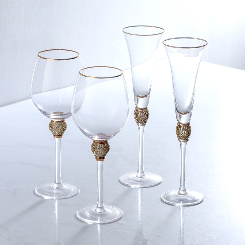 高級ダイヤモンドゴールドリムハイボールグラスセットクリスタル - Highball Glass Set のレビューと価格