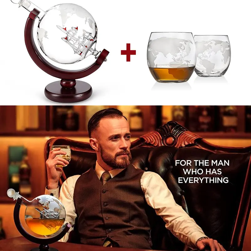 ウイスキーグラスセット クリスタルグローブ リカーカラフェ  - Decanter Globe Set のレビューと価格