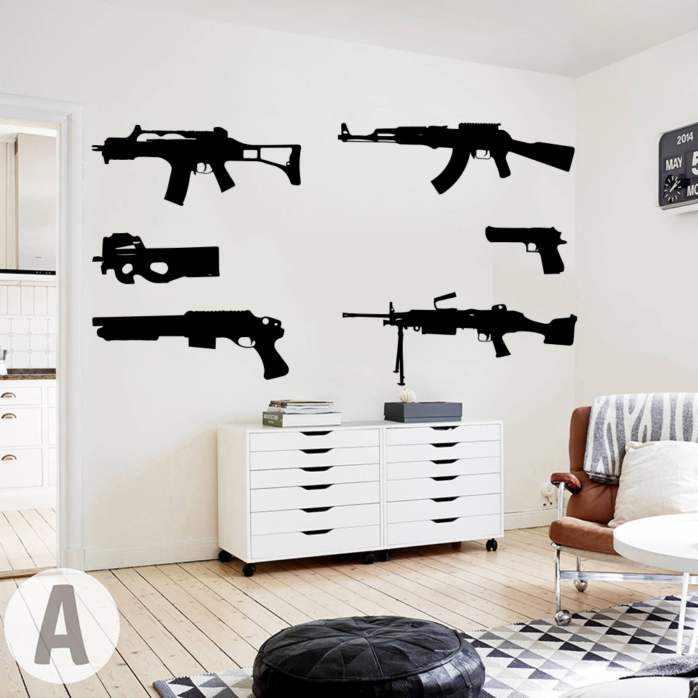 ウォールガン6個セット,男の子と女の子のための部屋の装飾,4 - Smoking Gun Kit のレビューと価格