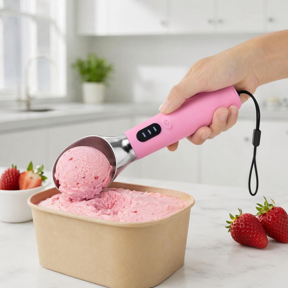 加熱式アイスクリームスクープ 充電式電動アイスクリームスクー - Ice Pick Pick のレビューと価格