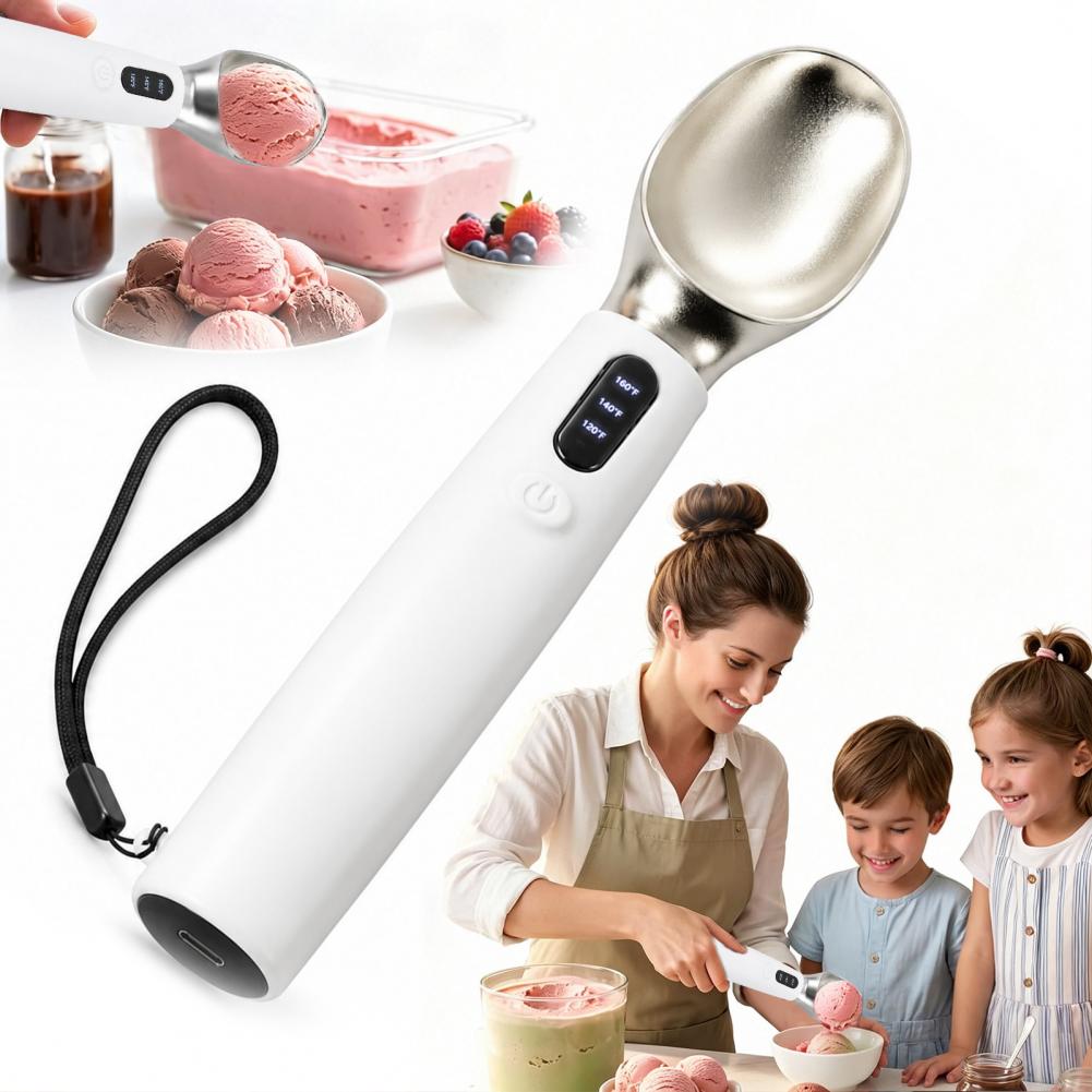 加熱式アイスクリームスクープ 充電式電動アイスクリームスクー - Ice Pick Pick のレビューと価格
