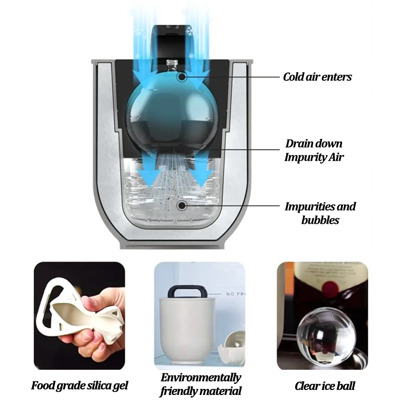 大型透明氷球メーカー - 食品グレードシリコン球体製氷型 ウ - Ice Mold Sphere のレビューと価格