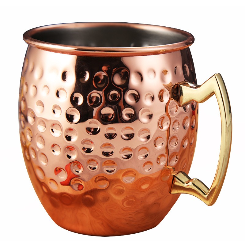ハンマーステンレススチール製ミュールマグ、銅メッキカクテルマ - Mule Copper Mug のレビューと価格