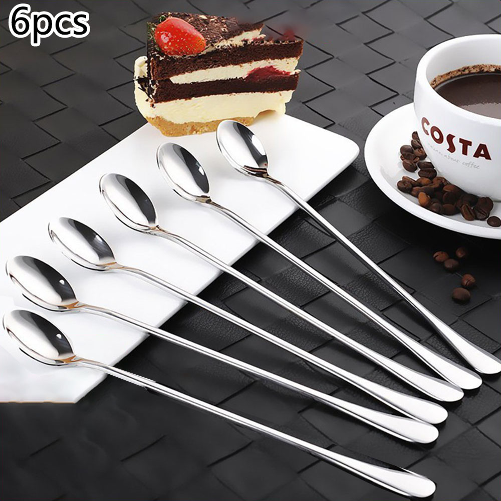 6 個ステンレス鋼アイスティースクープデザートスプーン食品グ - Ice Pick Pick のレビューと価格