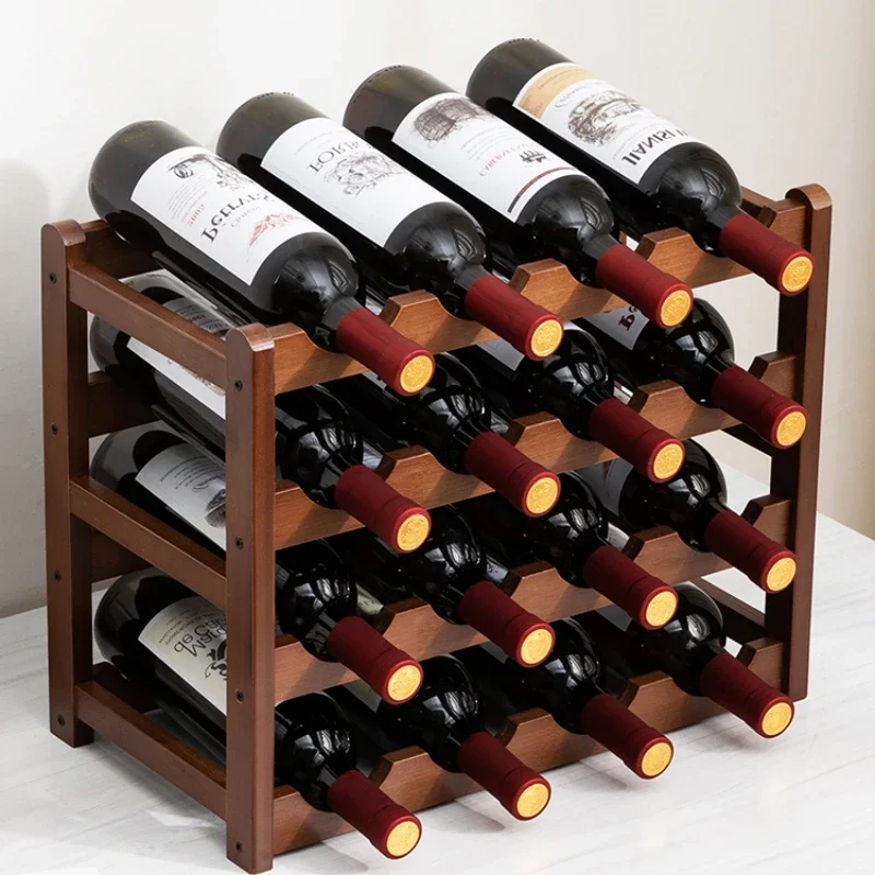 ホルダーバー&ワインキャビネットラック無垢材積み重ね可能な収 - Home Bar And Cabinet のレビューと価格