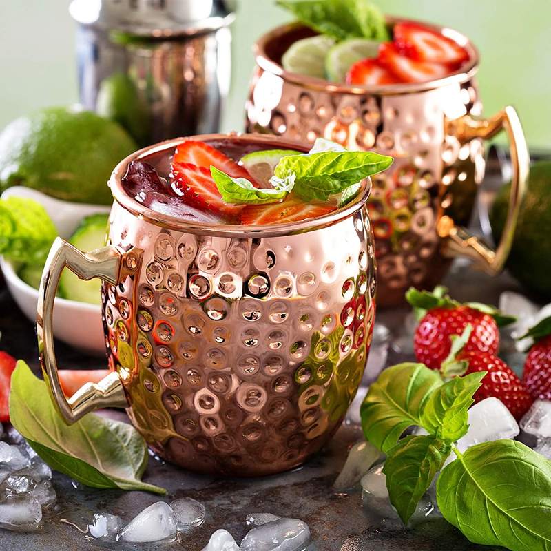 ミュールマグ ステンレス鋼製 ハンマード銅メッキ 多用途ドリ - Mule Copper Mug のレビューと価格