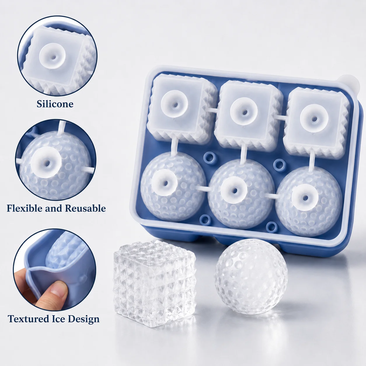 シリコン製ウイスキーアイスキューブトレイ、アイスボールメーカ - Ice Mold Sphere のレビューと価格