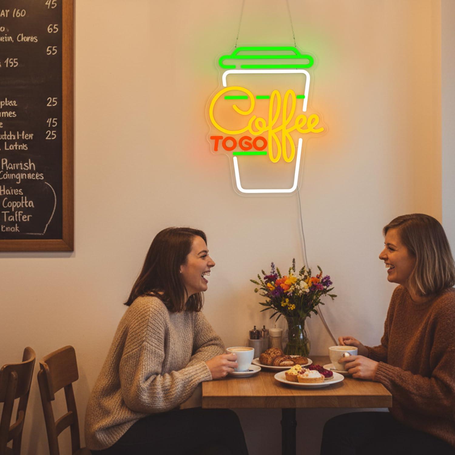 コーヒーネオンサイン USB調光可能なLEDライト コーヒー - Home Bar Signs のレビューと価格