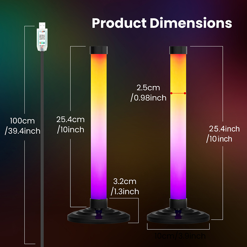 5VスマートLEDコーナーフロアランプRGB音楽同期Blue - Home Bar And Theater のレビューと価格
