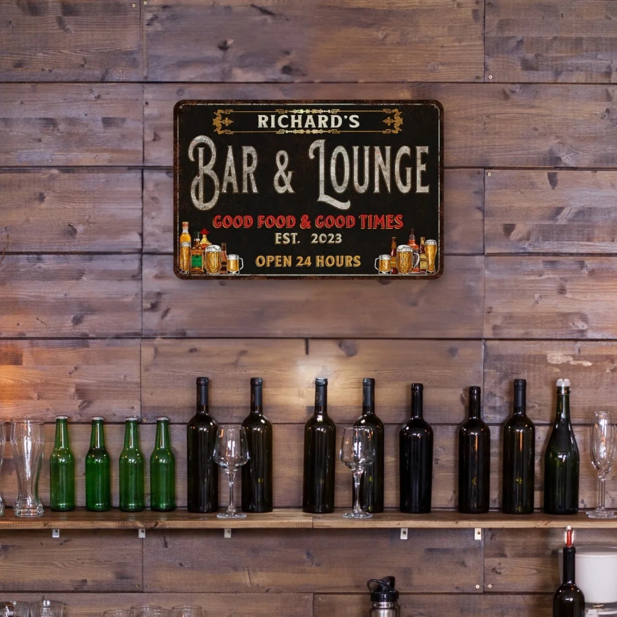 カスタムバー＆ラウンジサイン バーとラウンジのメタルサイン  - Home Bar Signs のレビューと価格