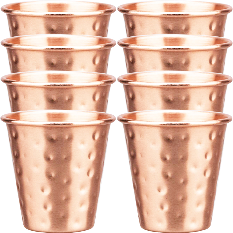 6cs 8個入り 新品 100%銅製カップ 純銅 モスクワミ - Mule Copper Mug のレビューと価格