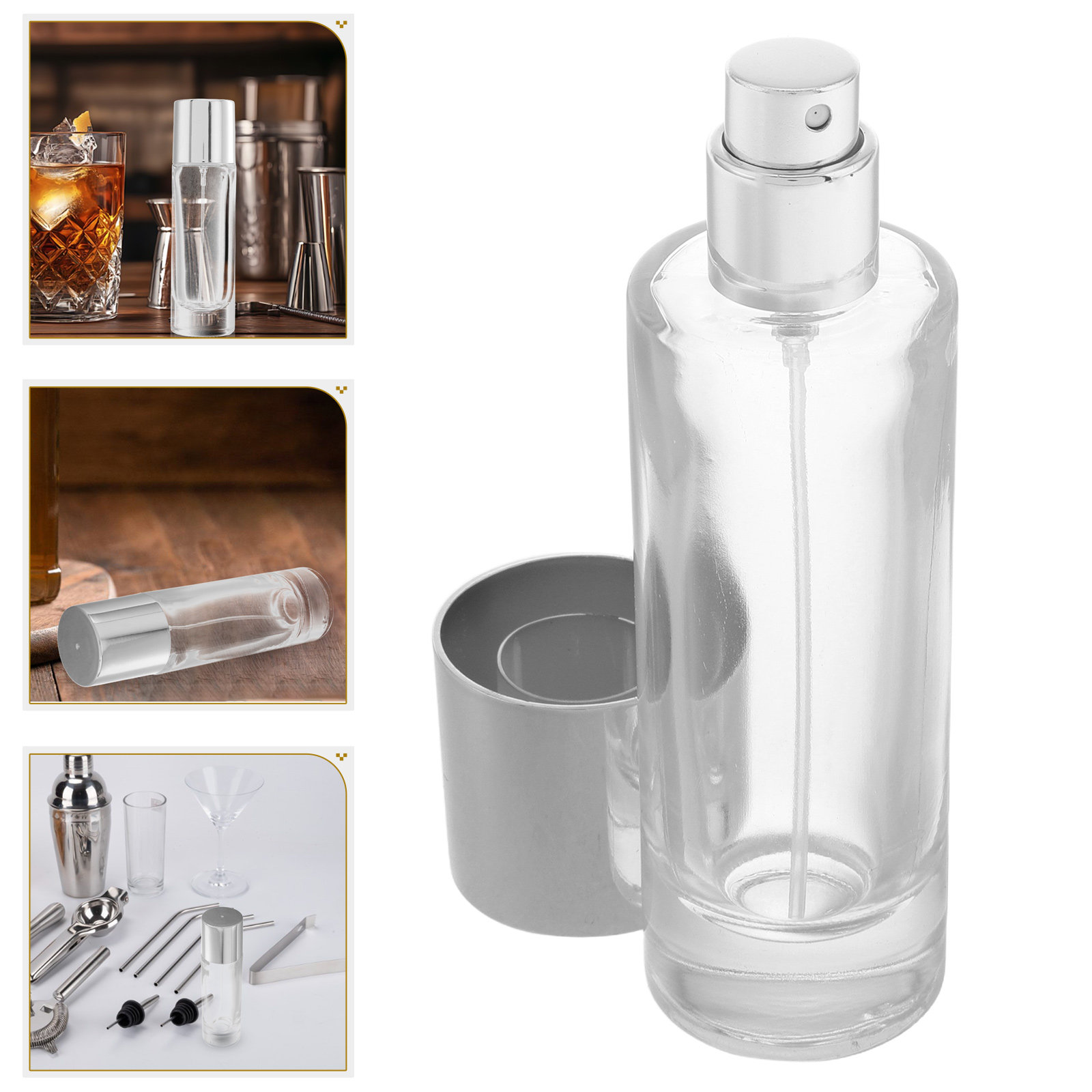 30 ミリリットルクリスタルガラスビタースプレーボトルバーカ - Bitters Bottle Set のレビューと価格