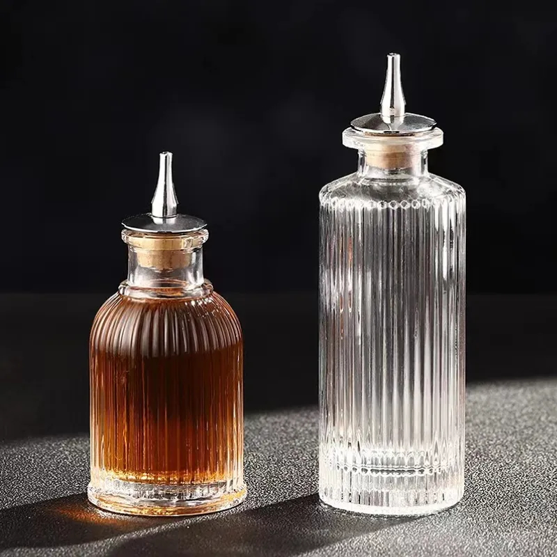 カクテルビットボトル、キャップ付き、ステンレス鋼キャップ付き - Bitters Bottle Set のレビューと価格