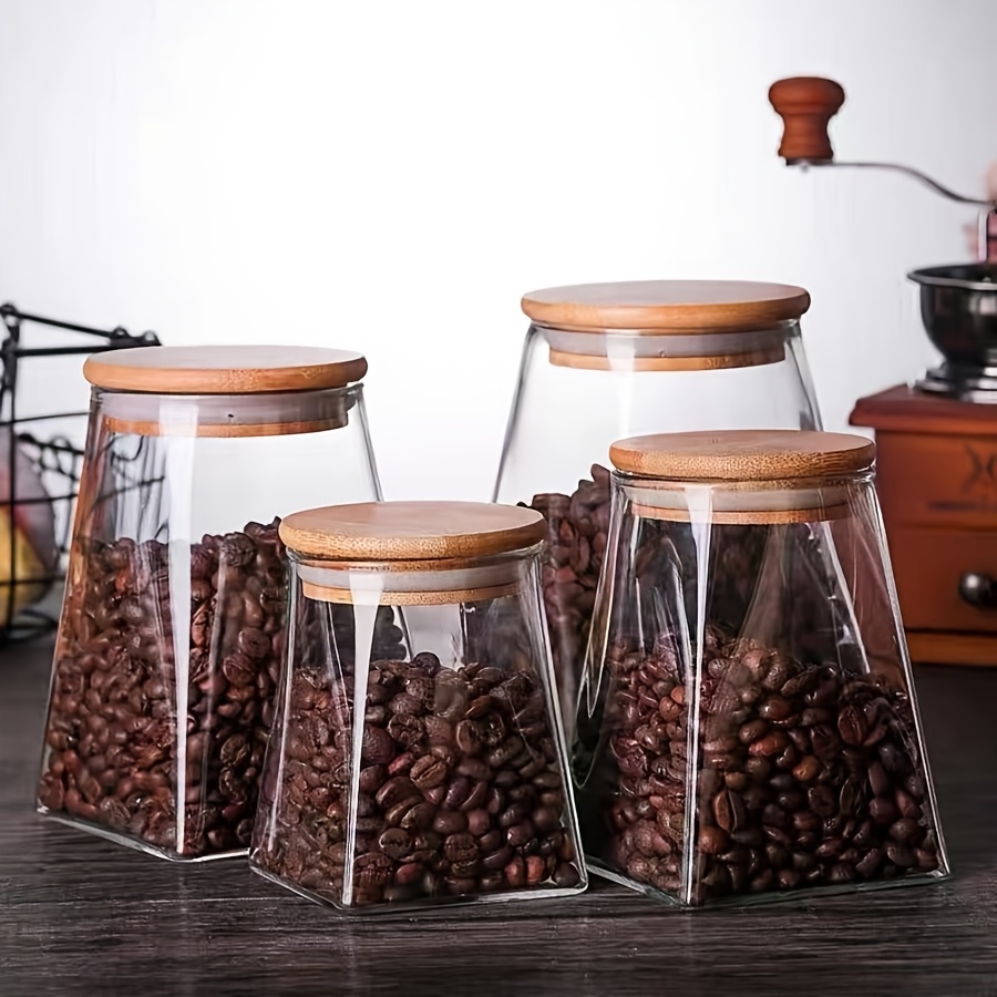 4 個のガラス保存瓶セット高ホウケイ酸ガラスキャニスター食品 - Highball Glass Set のレビューと価格