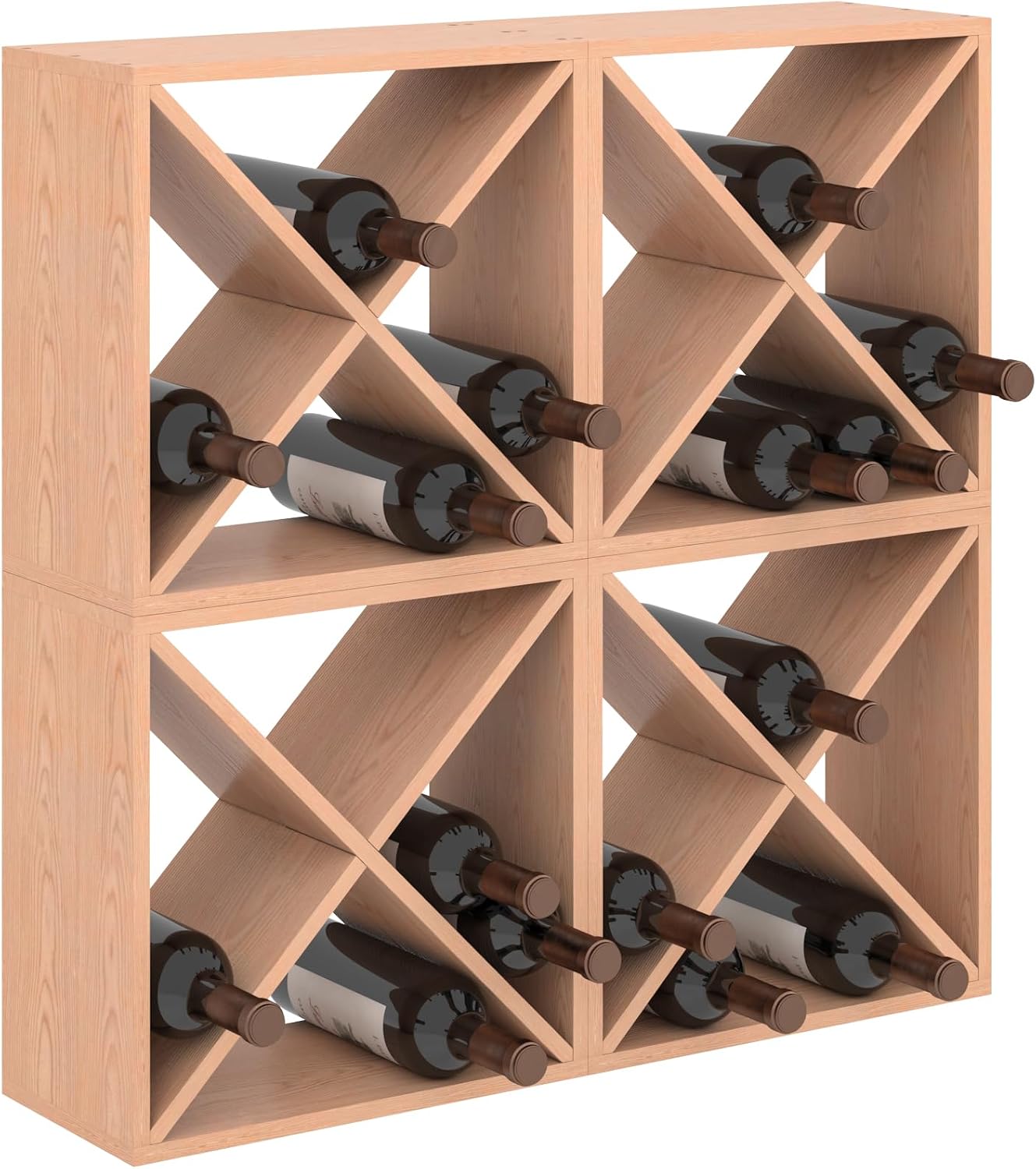 96本収納ワインラック、カウンター用ワイン収納キューブ、自立 - Home Bar Shelf のレビューと価格