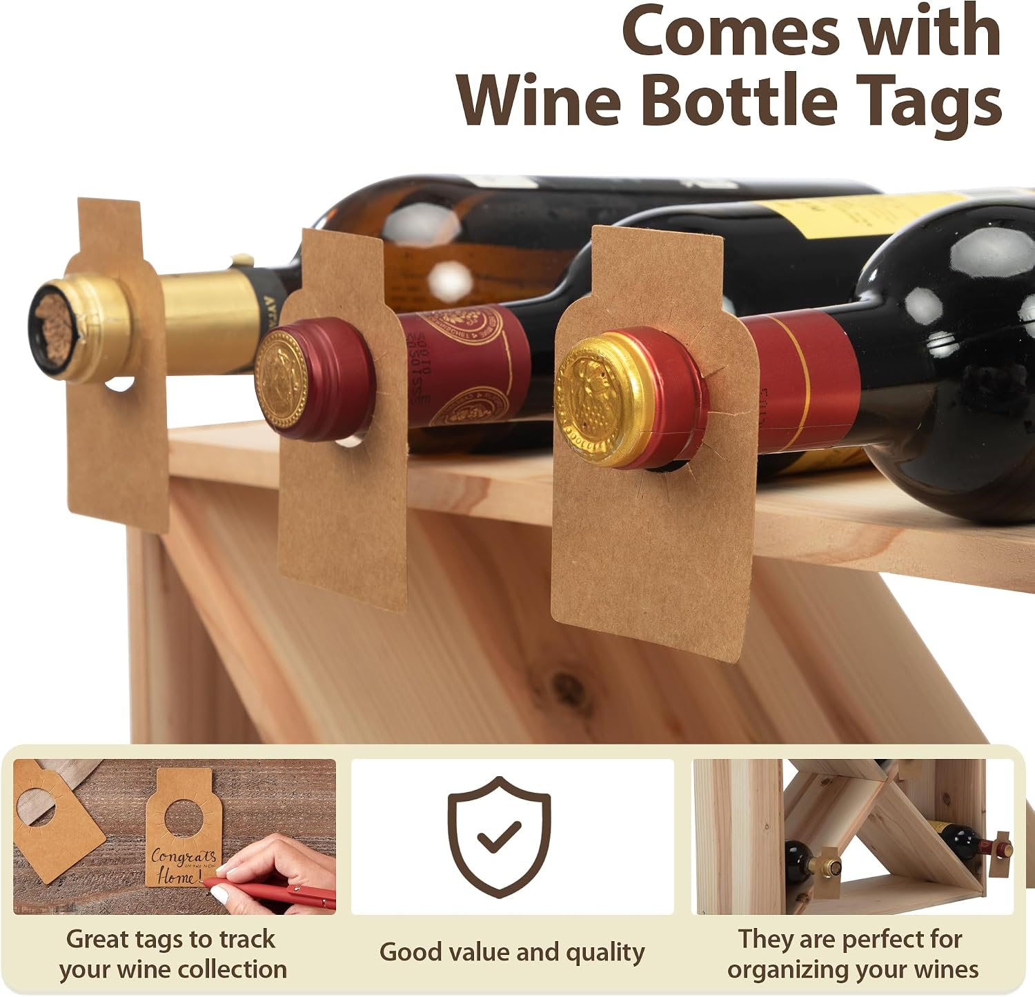 96本収納ワインラック、カウンター用ワイン収納キューブ、自立 - Home Bar Shelf のレビューと価格