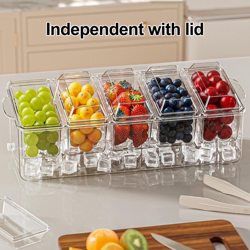 タコスバー用サービングセット、パーティー用氷冷調味料キャディ - Garnish Tray Set のレビューと価格