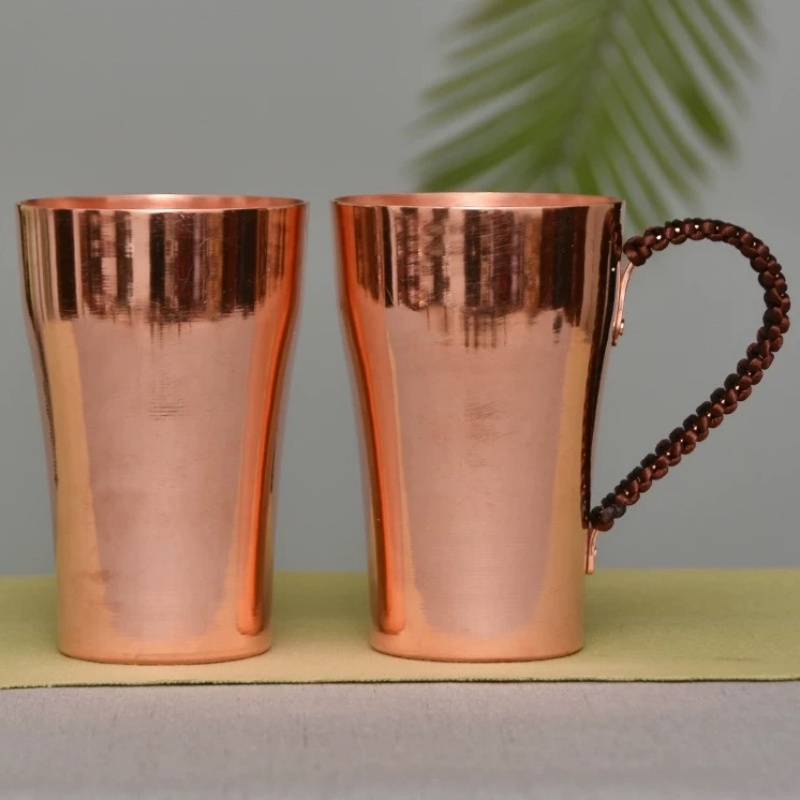 手作り純銅ビールミルクマグ織りハンドル増粘水モスコミュール  - Mule Copper Mug のレビューと価格