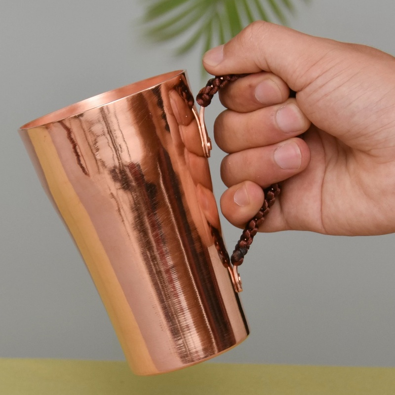 手作り純銅ビールミルクマグ織りハンドル増粘水モスコミュール  - Mule Copper Mug のレビューと価格
