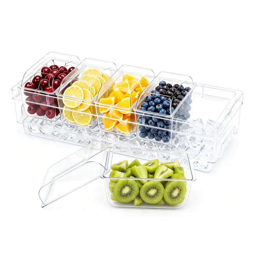 2026年タコスバーサービングセット、パーティー用アイス冷却 - Garnish Tray Set のレビューと価格