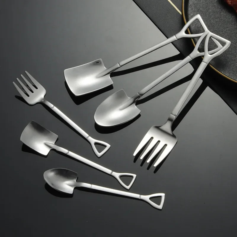 厚いシャベルスプーンステンレス鋼ティースプーンクリエイティブ - Ice Pick Pick のレビューと価格
