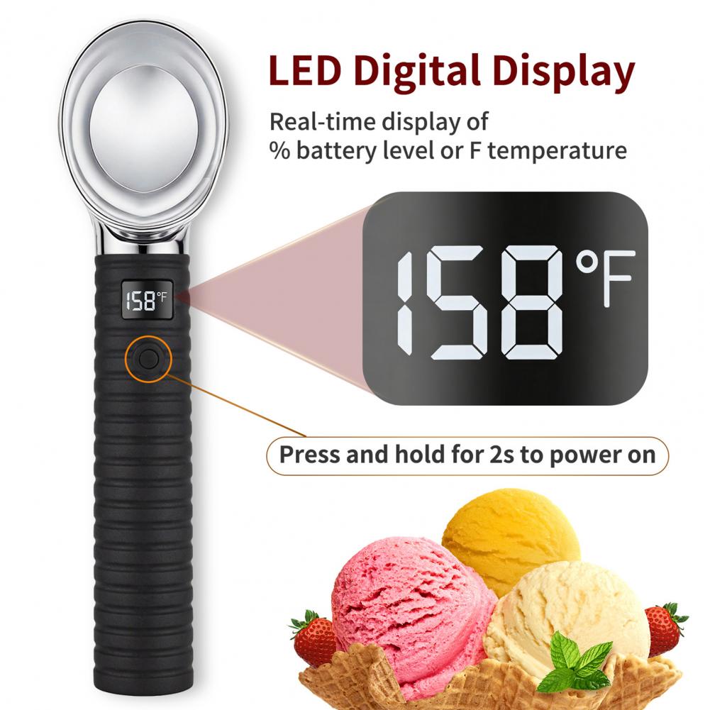 デジタルディスプレイ付き電気加熱式アイスクリームスクープ 電 - Ice Pick Pick のレビューと価格