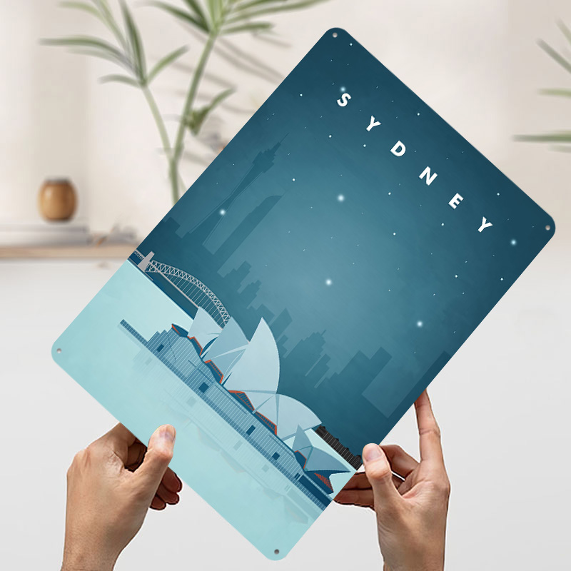 シドニー旅行ポスター カスタマイズされたヴィンテージメタルサ - Home Bar Sydney のレビューと価格