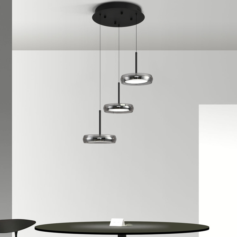 レストラン三頭ペンダントライトミニマリストLEDシャンデリア - Home Bar And Counter のレビューと価格